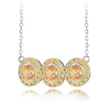 18kt White Gold 1.07 ct Yellow Sapphire Pendant