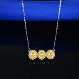 18kt White Gold 1.07 ct Yellow Sapphire Pendant