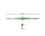 18Kt White Gold 10.82 ct Emerald Bracelet with Natural Diamond (Unisex)