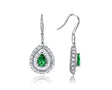 18Kt White Gold 2.02ct Emerald Earrings with Diamonds