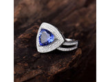 18Kt White Gold 2.50ct Tanzanite Ring with Diamonds