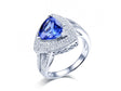 18Kt White Gold 2.50ct Tanzanite Ring with Diamonds