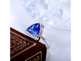 18Kt White Gold 2.75ct Tanzanite Ring with Diamonds