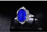 18Kt White Gold 8.45ct Tanzanite Ring with Diamonds