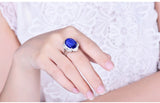 18Kt White Gold 8.45ct Tanzanite Ring with Diamonds