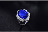 18Kt White Gold 8.45ct Tanzanite Ring with Diamonds