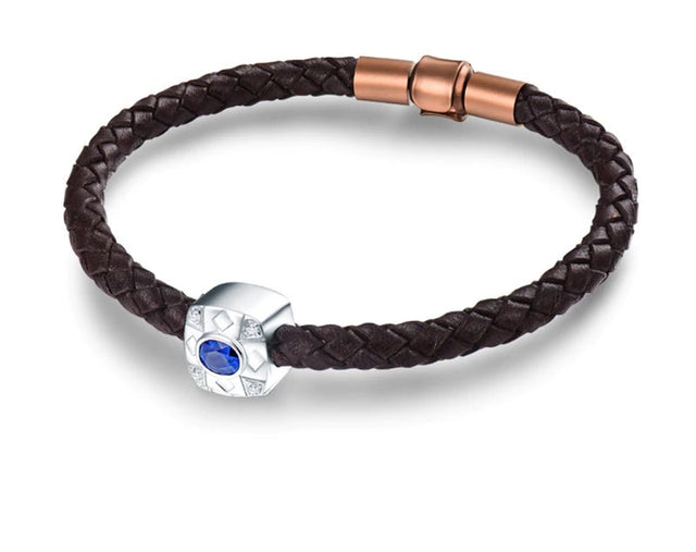 18Kt White Gold Diamond 0.60 ct Sapphire Bracelet