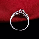 18Kt White Gold Diamond 0.80 ct Ruby Ring