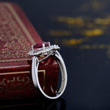 18kt White Gold Diamond & 1.80 ct Pink Tourmaline Ring