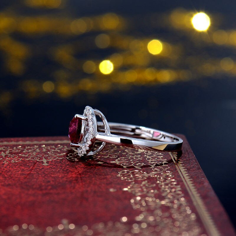 18kt White Gold Diamond & 1.80 ct Pink Tourmaline Ring