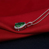18kt White Gold Diamond 2.02 ct Emerald Pendant
