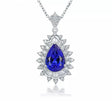 18Kt White Gold Diamond 4.14 ct Tanzanite Pendant