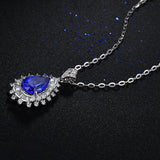 18Kt White Gold Diamond 4.14 ct Tanzanite Pendant