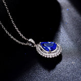 18Kt White Gold Diamond 4.26 ct Tanzanite Pendant