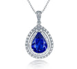 18Kt White Gold Diamond 4.26 ct Tanzanite Pendant