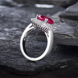 18Kt White Gold Diamond 4.75 ct Ruby Ring