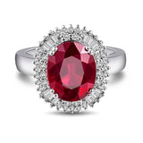 18Kt White Gold Diamond 4.75 ct Ruby Ring