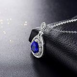 18Kt White Gold Diamonds 3.13 ct Tanzanite Pendants