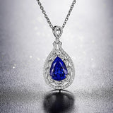 18Kt White Gold Diamonds 3.13 ct Tanzanite Pendants