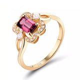 18kt Yellow Gold & 0.55 ct Tourmaline Ring