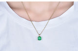 18Kt Yellow Gold 2.50 ct Emerald Pendant (Unisex)