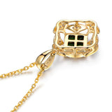 18Kt Yellow Gold Diamond & 0.45 ct Emerald Pendant