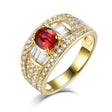 18Kt Yellow Gold Diamond 1.05 ct Ruby Ring