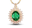 18Kt Yellow Gold Diamond 1.44 ct Emerald Pendant