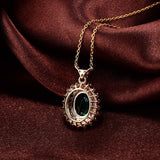 18Kt Yellow Gold Diamond 1.44 ct Emerald Pendant