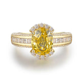 18kt Yellow Gold Diamond & 2.24ct Yellow Sapphire Ring