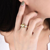 18kt Yellow Gold Diamond & 2.24ct Yellow Sapphire Ring