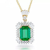 18Kt Yellow Gold Diamond & 2.36 ct Emerald Pendant