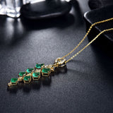 18Kt Yellow Gold Diamond & 4.40 ct Emerald Pendant
