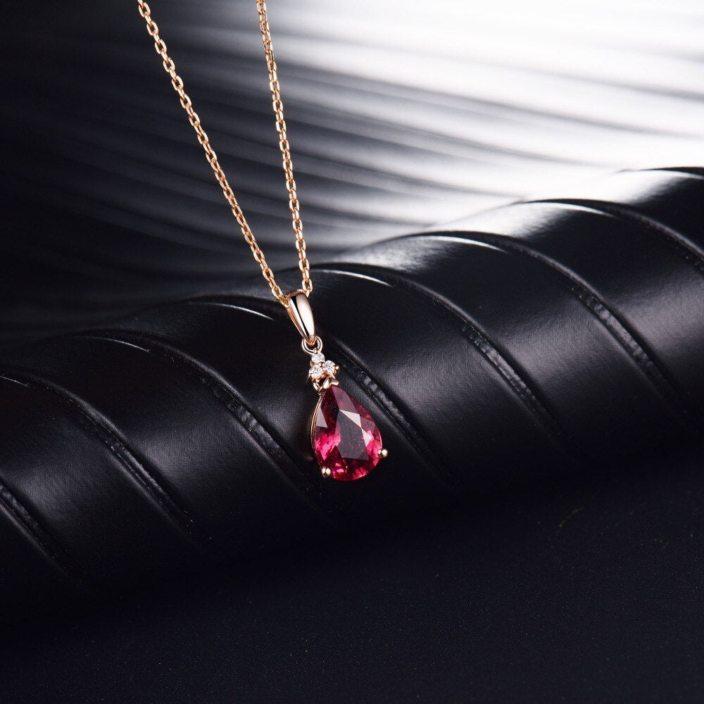 14K Rose Gold 1.05 ct Tourmaline Pendant