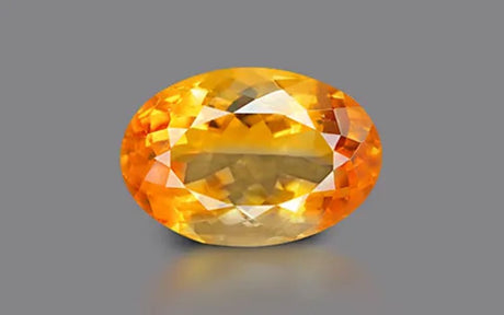Natural Citrine 11.73 ct – Oval Cut, Untreated, Lab Certified