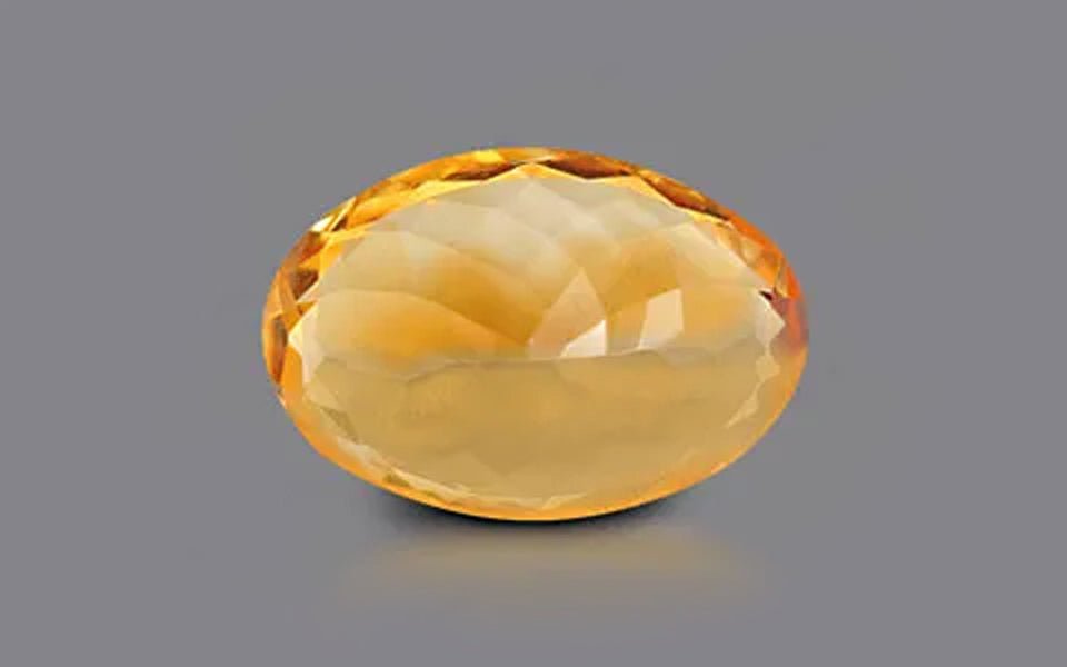 Natural Citrine 11.73 ct – Oval Cut, Untreated, Lab Certified