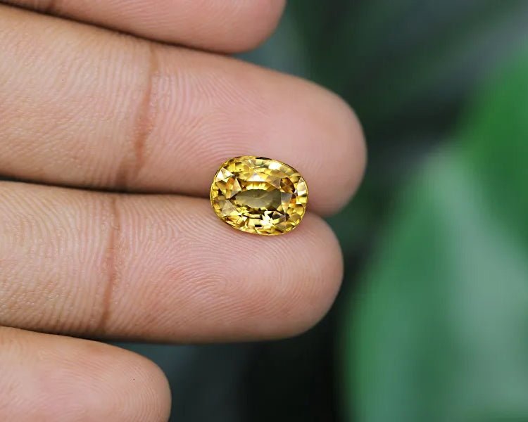 Natural Greenish Brown Zircon 5.25 ct – Oval Cut, Untreated, Certified