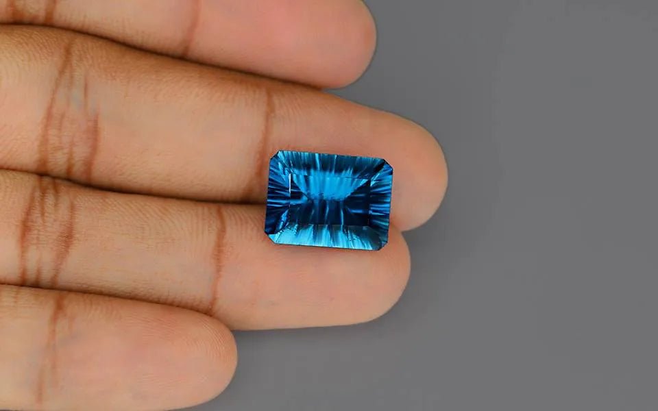 Natural London Blue Topaz 13.23 ct – Octagon Cut, Certified