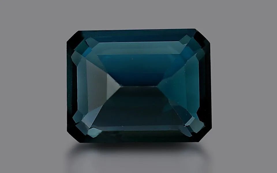 Natural London Blue Topaz 3.09 ct – Emerald Cut, Irradiated, Certified