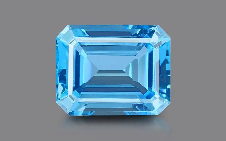 Natural Swiss Blue Topaz 26.88 ct – Octagon Cut, Certified – SOSNA