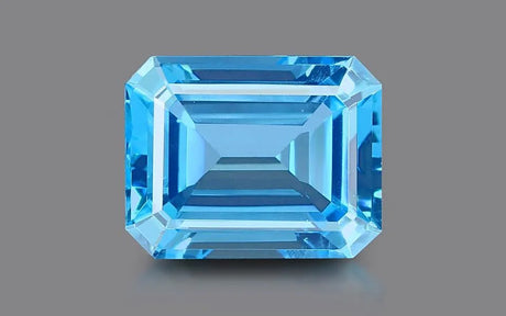 Natural Swiss Blue Topaz 26.88 ct – Octagon Cut, Certified