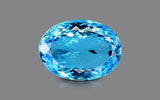 Natural Swiss Blue Topaz 43.41 ct – Oval Cut, Certified