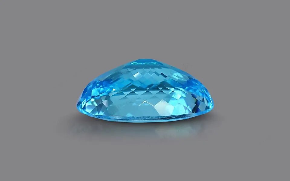 Natural Swiss Blue Topaz 43.41 ct – Oval Cut, Certified